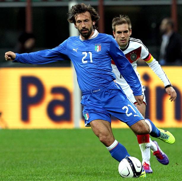 Andrea Pirlo (Juventus), 35 anni il 19 maggio, 29 presenze e 4 gol in campionato (media voto 6,07). 108 presenze e 13 gol in Nazionale (41 e 5 gol con Prandelli, 2° a Euro 2012 e 3° in Confederations). Forte